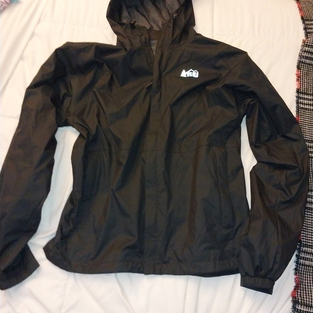 REI Black Hooded Jacket